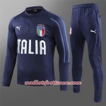 Italie Ensemble Sweat d'entrainement Bleu 2018/2019